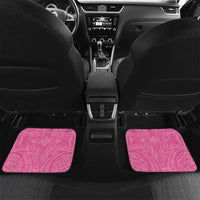 New Zealand Lawn Bowls Breast Cancer Custom Car Mats Aotearoa Maori Silver Fern Pink Ribbon - Polynesian Pride