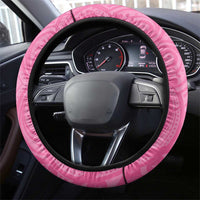 New Zealand Lawn Bowls Breast Cancer Steering Wheel Cover Aotearoa Maori Silver Fern Pink Ribbon - Polynesian Pride