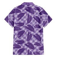 Purple Hawaii Kalo Palaka Motifs Family Matching Short Sleeve Bodycon Dress and Hawaiian Shirt Hawaiian Taro Leaves Elegant Vibes LT14 - Polynesian Pride