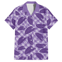 Purple Hawaii Kalo Palaka Motifs Hawaiian Shirt Hawaiian Taro Leaves Elegant Vibes LT14 Purple - Polynesian Pride