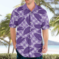 Purple Hawaii Kalo Palaka Motifs Hawaiian Shirt Hawaiian Taro Leaves Elegant Vibes LT14 - Polynesian Pride