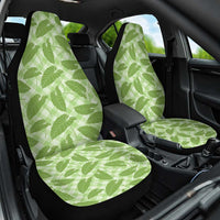 Green Hawaii Kalo Palaka Motifs Car Seat Cover Hawaiian Taro Leaves Elegant Vibes LT14 One Size Green - Polynesian Pride