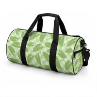 Green Hawaii Kalo Palaka Motifs Duffle Bag Hawaiian Taro Leaves Elegant Vibes