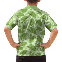 Green Hawaii Kalo Palaka Motifs Family Matching Mermaid Dress and Hawaiian Shirt Hawaiian Taro Leaves Elegant Vibes LT14 - Polynesian Pride