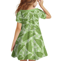 Green Hawaii Kalo Palaka Motifs Family Matching Off Shoulder Short Dress and Hawaiian Shirt Hawaiian Taro Leaves Elegant Vibes LT14 - Polynesian Pride