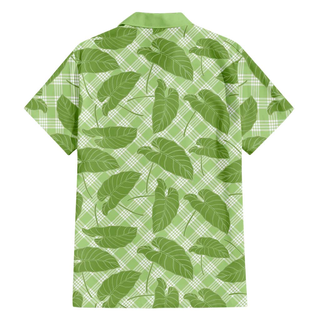 Green Hawaii Kalo Palaka Motifs Hawaiian Shirt Hawaiian Taro Leaves Elegant Vibes - Polynesian Pride