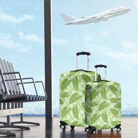 Green Hawaii Kalo Palaka Motifs Luggage Cover Hawaiian Taro Leaves Elegant Vibes LT14 - Polynesian Pride