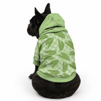 Green Hawaii Kalo Palaka Motifs Pet Hoodie Hawaiian Taro Leaves Elegant Vibes