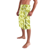 Lime Green Hawaii Kalo Palaka Motifs Lavalava Hawaiian Taro Leaves Elegant Vibes - Polynesian Pride