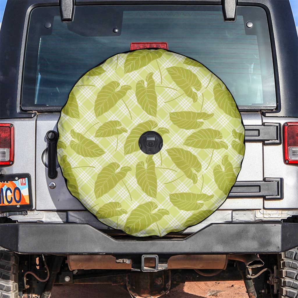 Lime Green Hawaii Kalo Palaka Motifs Spare Tire Cover Hawaiian Taro Leaves Elegant Vibes LT14 Lime Green - Polynesian Pride