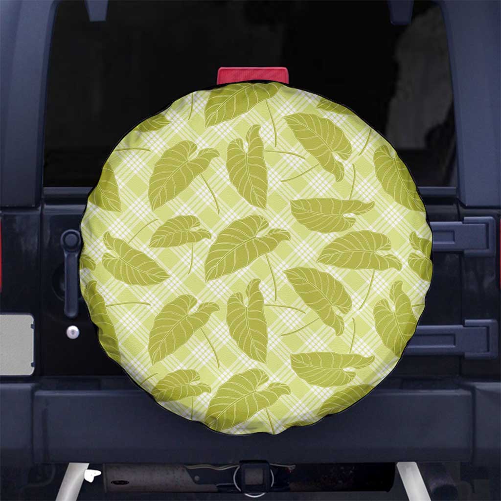 Lime Green Hawaii Kalo Palaka Motifs Spare Tire Cover Hawaiian Taro Leaves Elegant Vibes LT14 No hole Lime Green - Polynesian Pride