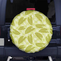 Lime Green Hawaii Kalo Palaka Motifs Spare Tire Cover Hawaiian Taro Leaves Elegant Vibes LT14 No hole Lime Green - Polynesian Pride