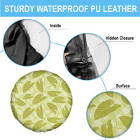 Lime Green Hawaii Kalo Palaka Motifs Spare Tire Cover Hawaiian Taro Leaves Elegant Vibes LT14 - Polynesian Pride