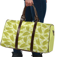 Lime Green Hawaii Kalo Palaka Motifs Travel Bag Hawaiian Taro Leaves Elegant Vibes LT14 - Polynesian Pride