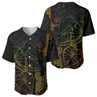 Aloha Hawaii Kalo Baseball Jersey Reggae Taro Polynesian Pattern - Polynesian Pride