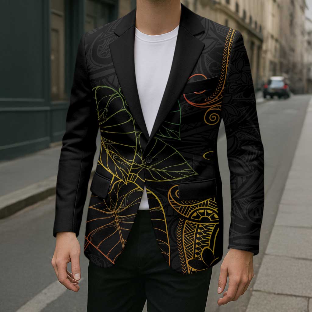 Aloha Hawaii Kalo Blazer Reggae Taro Polynesian Pattern - Polynesian Pride