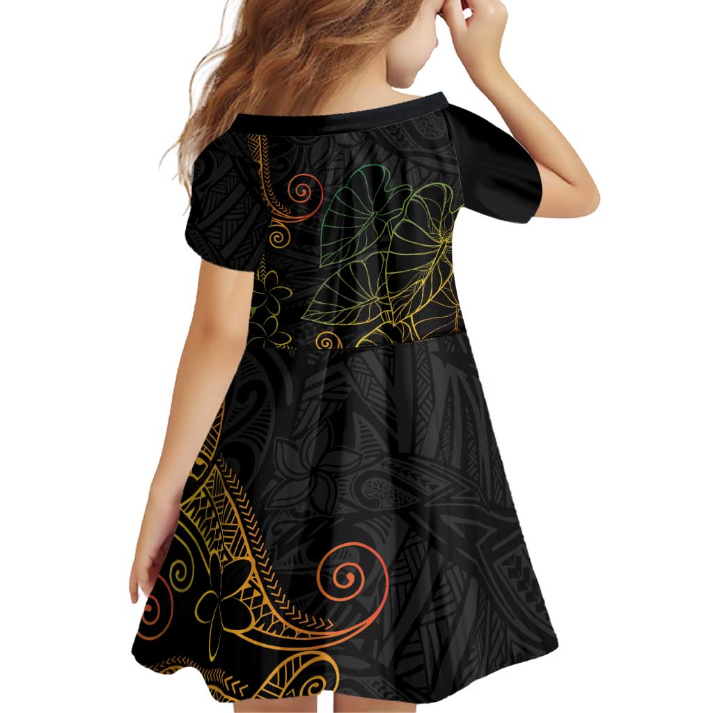 Aloha Hawaii Kalo Family Matching Off Shoulder Short Dress and Hawaiian Shirt Reggae Taro Polynesian Pattern - Polynesian Pride