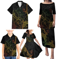 Aloha Hawaii Kalo Family Matching Puletasi and Hawaiian Shirt Reggae Taro Polynesian Pattern - Polynesian Pride