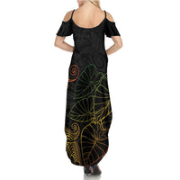 Aloha Hawaii Kalo Family Matching Summer Maxi Dress and Hawaiian Shirt Reggae Taro Polynesian Pattern - Polynesian Pride