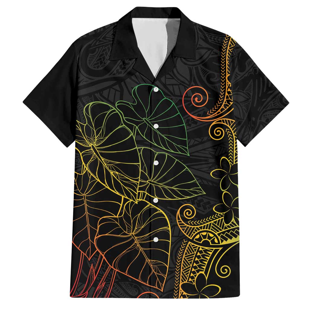 Aloha Hawaii Kalo Hawaiian Shirt Reggae Taro Polynesian Pattern - Polynesian Pride