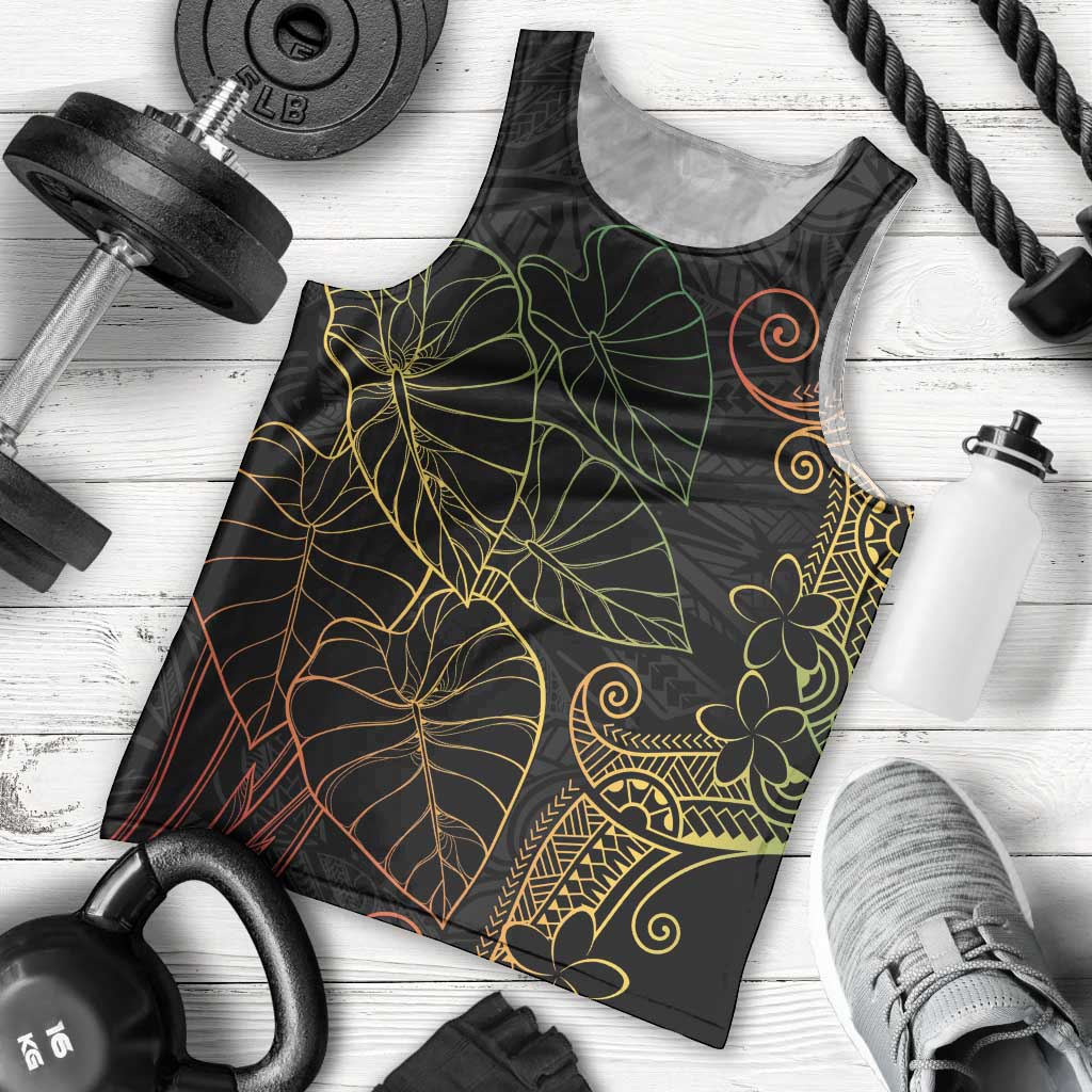 Aloha Hawaii Kalo Men Tank Top Reggae Taro Polynesian Pattern - Polynesian Pride
