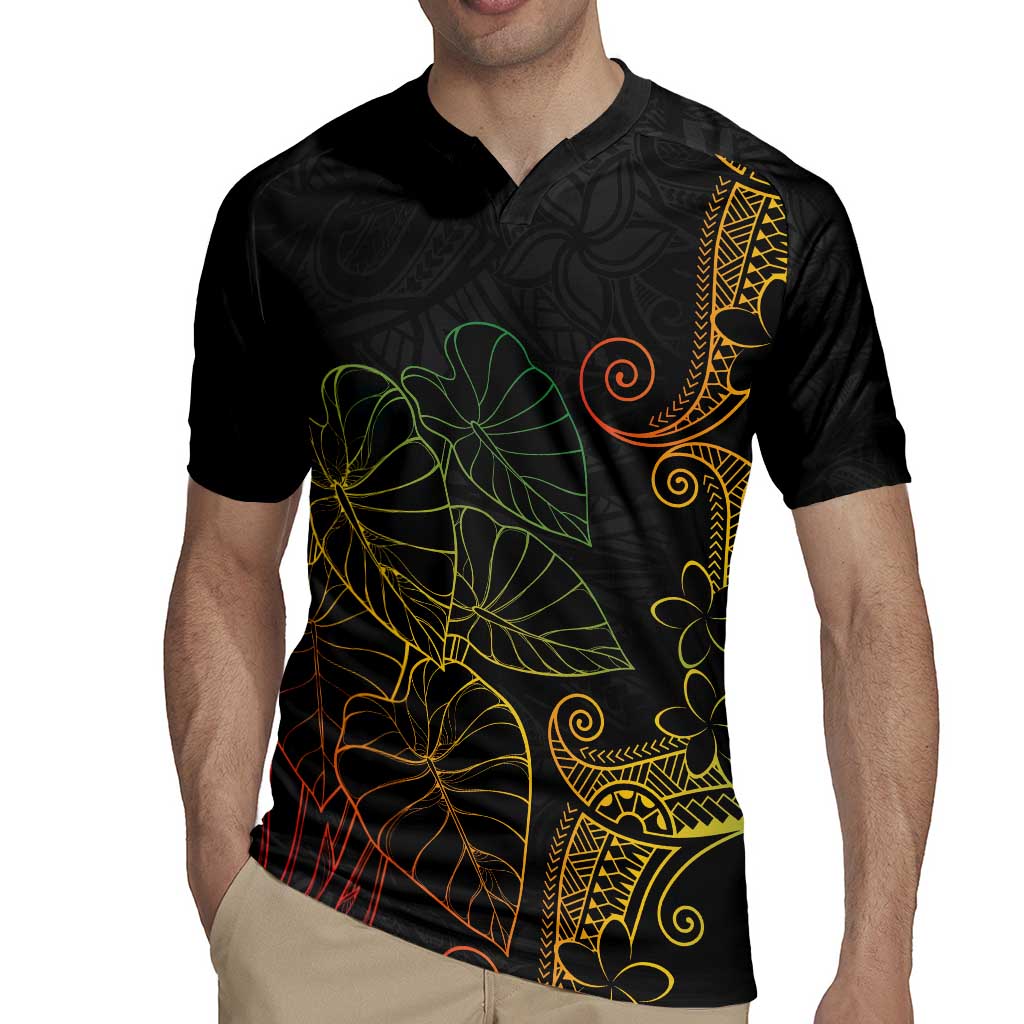 Aloha Hawaii Kalo Rugby Jersey Reggae Taro Polynesian Pattern - Polynesian Pride