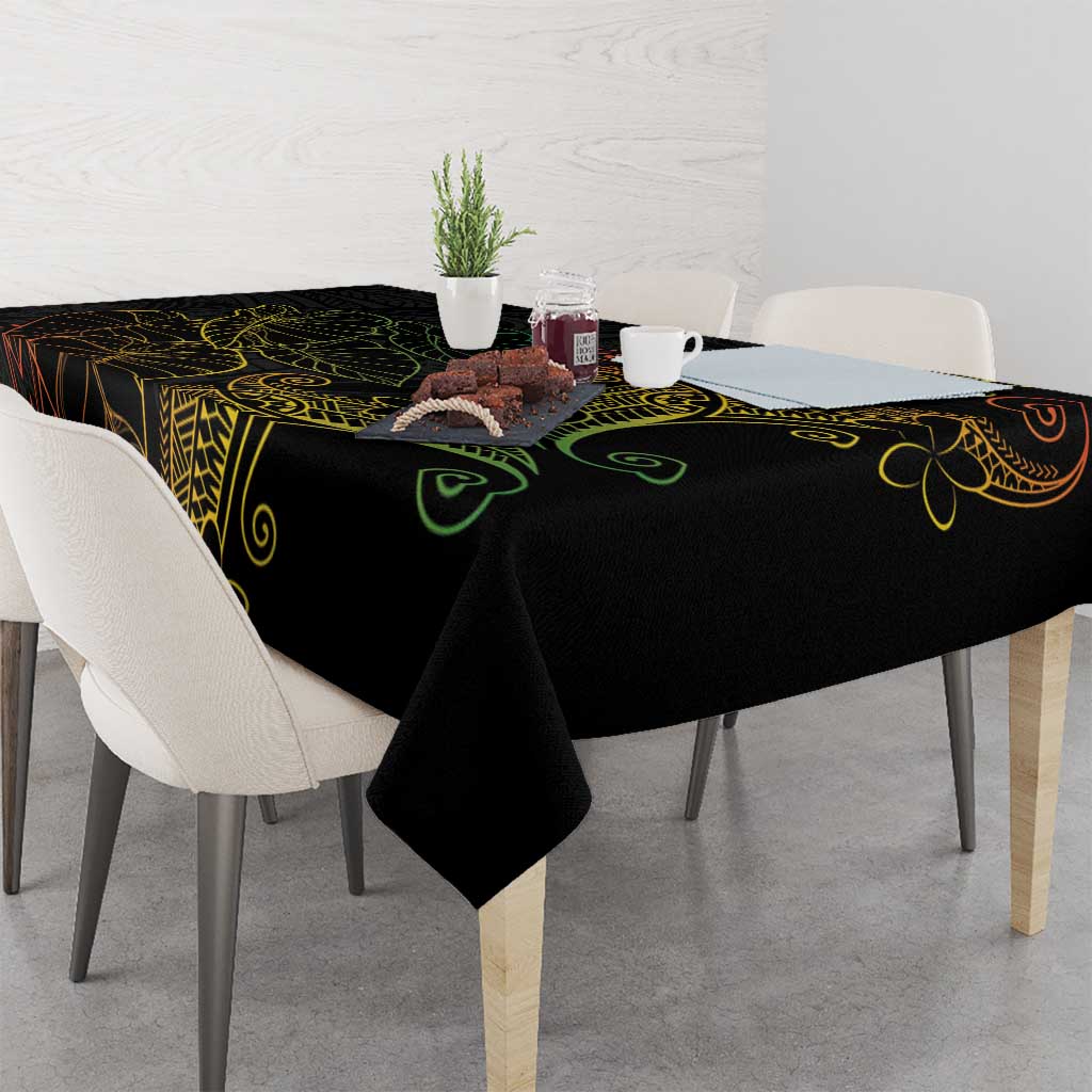 Aloha Hawaii Kalo Tablecloth Reggae Taro Polynesian Pattern - Polynesian Pride