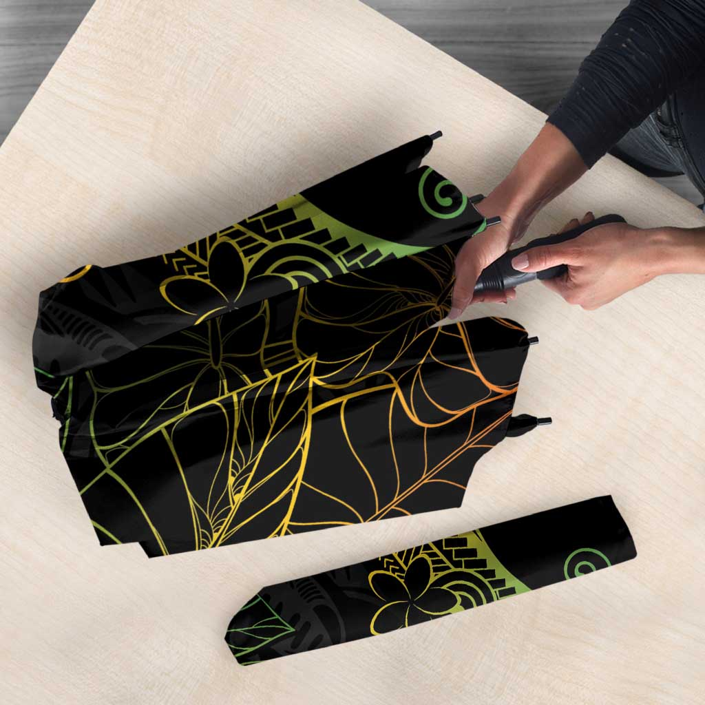 Aloha Hawaii Kalo Umbrella Reggae Taro Polynesian Pattern - Polynesian Pride