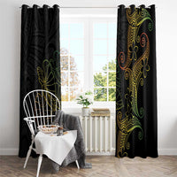 Aloha Hawaii Kalo Window Curtain Reggae Taro Polynesian Pattern - Polynesian Pride