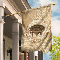 Tonga Skink Kava Bowl Garden Flag Vintage Tongan Ngatu Pattern