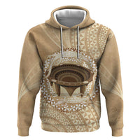 Tonga Skink Kava Bowl Hoodie Vintage Tongan Ngatu Pattern