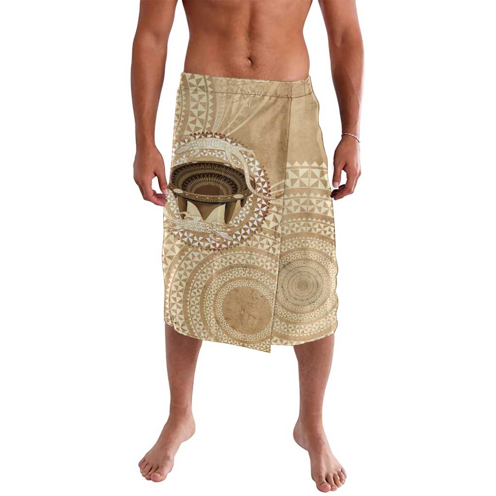 Tonga Skink Kava Bowl Lavalava Vintage Tongan Ngatu Pattern