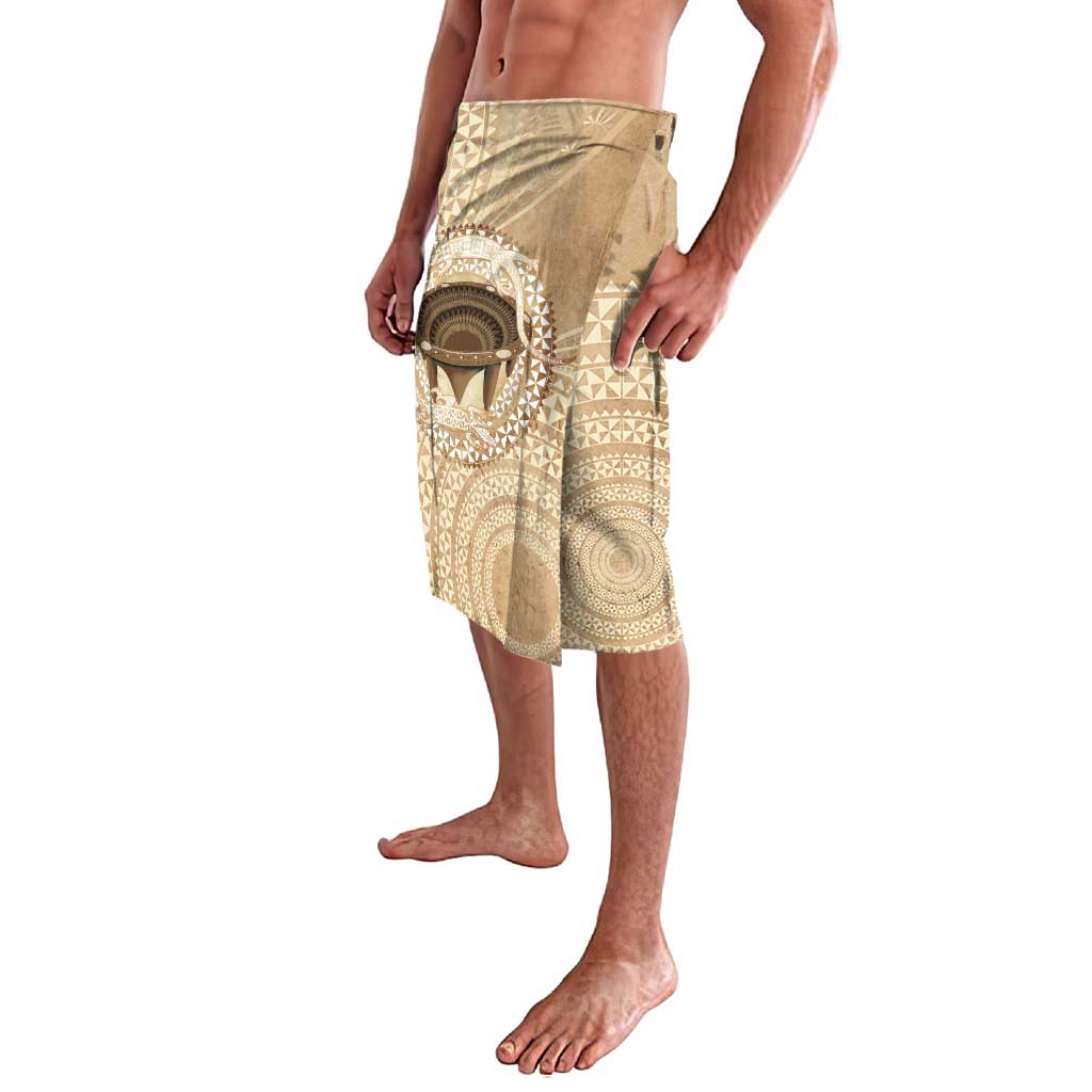 Tonga Skink Kava Bowl Lavalava Vintage Tongan Ngatu Pattern