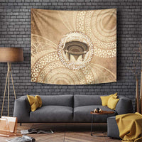 Tonga Skink Kava Bowl Tapestry Vintage Tongan Ngatu Pattern