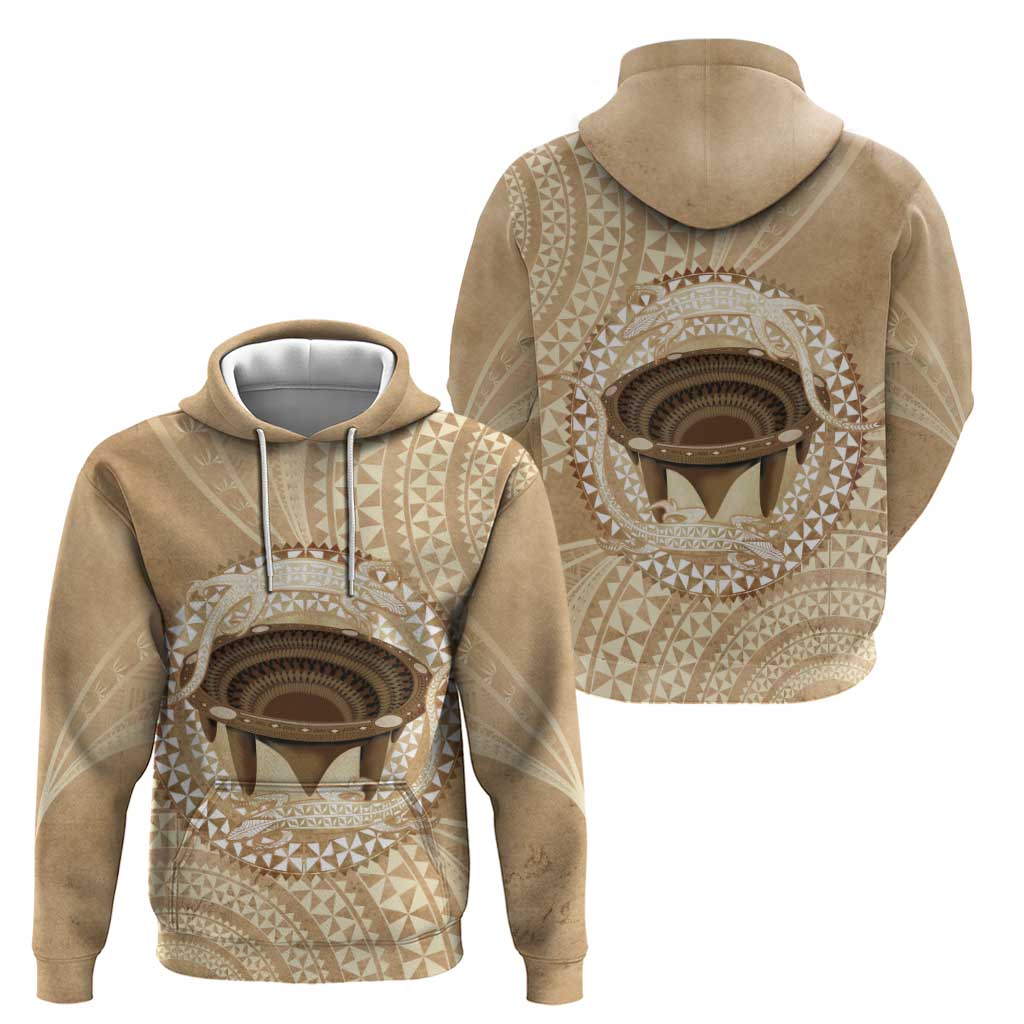 Tonga Skink Kava Bowl Zip Hoodie Vintage Tongan Ngatu Pattern