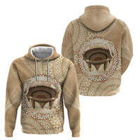 Tonga Skink Kava Bowl Zip Hoodie Vintage Tongan Ngatu Pattern