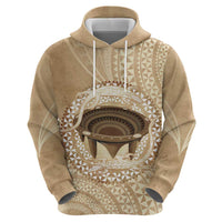 Tonga Skink Kava Bowl Zip Hoodie Vintage Tongan Ngatu Pattern