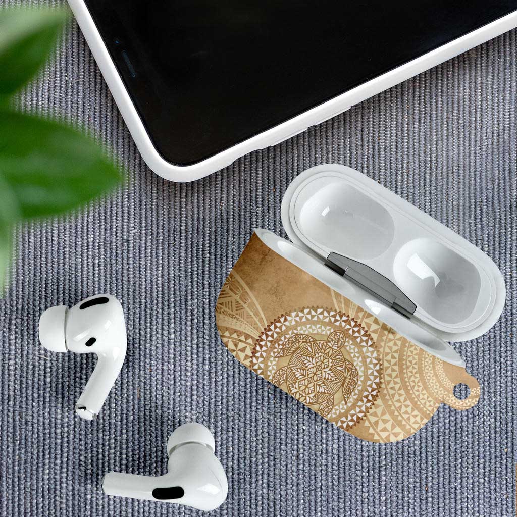 Tonga Ngatu Turtle AirPods Case Vintage Tongan Tapa Cloth