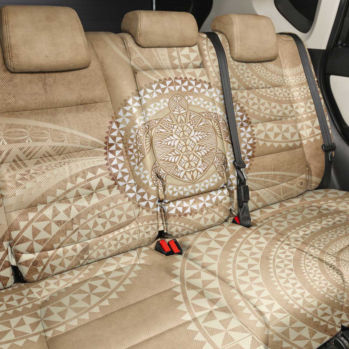 Tonga Ngatu Turtle Back Car Seat Cover Vintage Tongan Tapa Cloth