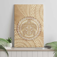 Tonga Ngatu Turtle Canvas Wall Art Vintage Tongan Tapa Cloth