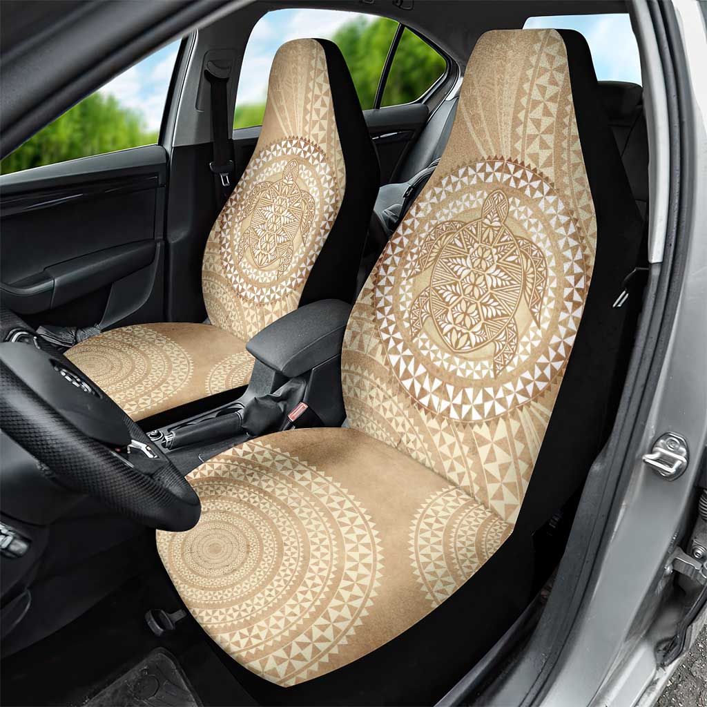Tonga Ngatu Turtle Car Seat Cover Vintage Tongan Tapa Cloth
