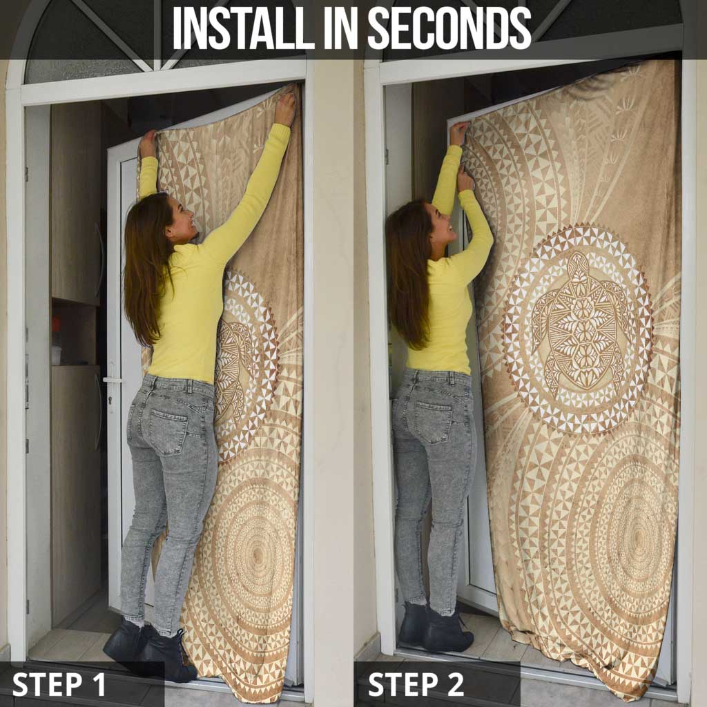 Tonga Ngatu Turtle Door Cover Vintage Tongan Tapa Cloth