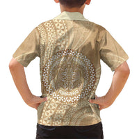 Tonga Ngatu Turtle Family Matching Long Sleeve Bodycon Dress and Hawaiian Shirt Vintage Tongan Tapa Cloth LT14 - Polynesian Pride