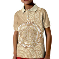 Tonga Ngatu Turtle Kid Polo Shirt Vintage Tongan Tapa Cloth