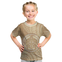 Tonga Ngatu Turtle Kid T Shirt Vintage Tongan Tapa Cloth