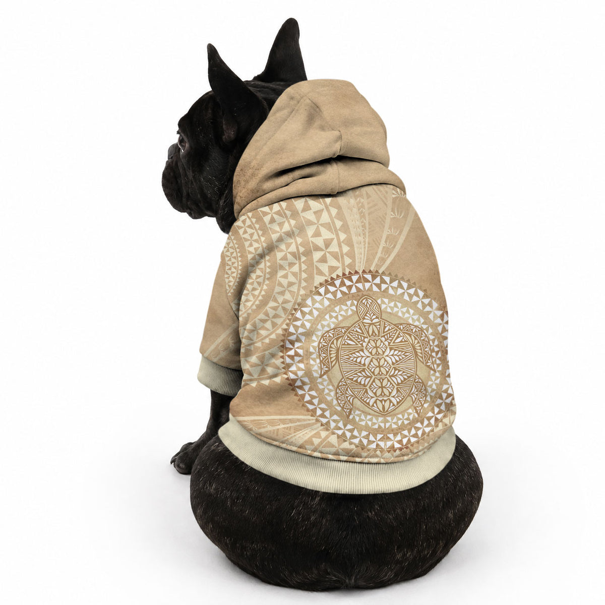 Tonga Ngatu Turtle Pet Hoodie Vintage Tongan Tapa Cloth LT14 - Polynesian Pride