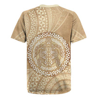Tonga Ngatu Turtle Rugby Jersey Vintage Tongan Tapa Cloth