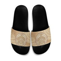 Tonga Ngatu Turtle Slide Sandals Vintage Tongan Tapa Cloth