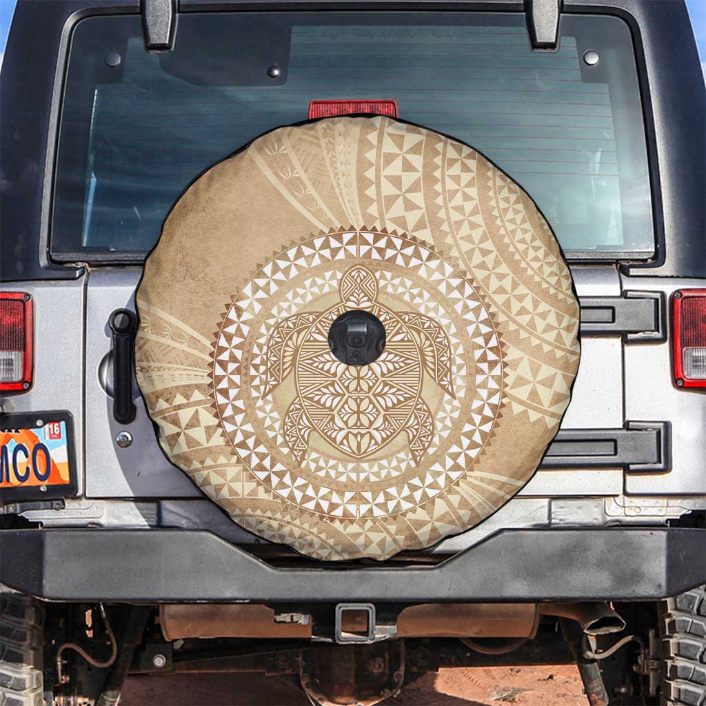 Tonga Ngatu Turtle Spare Tire Cover Vintage Tongan Tapa Cloth