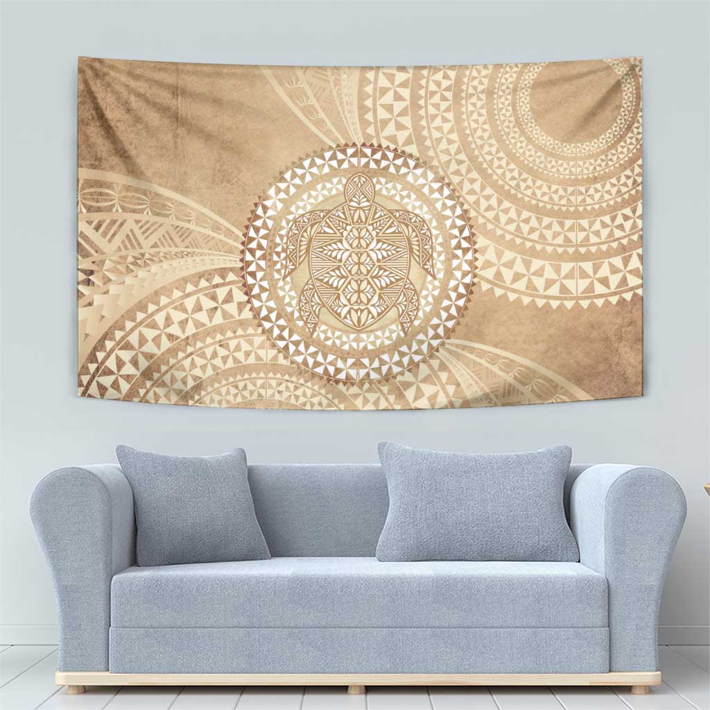 Tonga Ngatu Turtle Tapestry Vintage Tongan Tapa Cloth